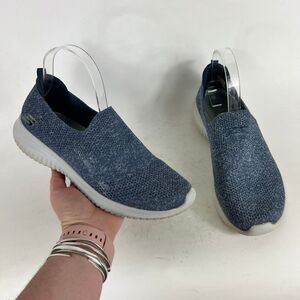 Skechers Ultra Flex Harmonious Sneaker Women's 9.5 Blue Knit Walking Shoes 13106